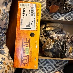 Corral Handcrafted Boots - Black and Gold